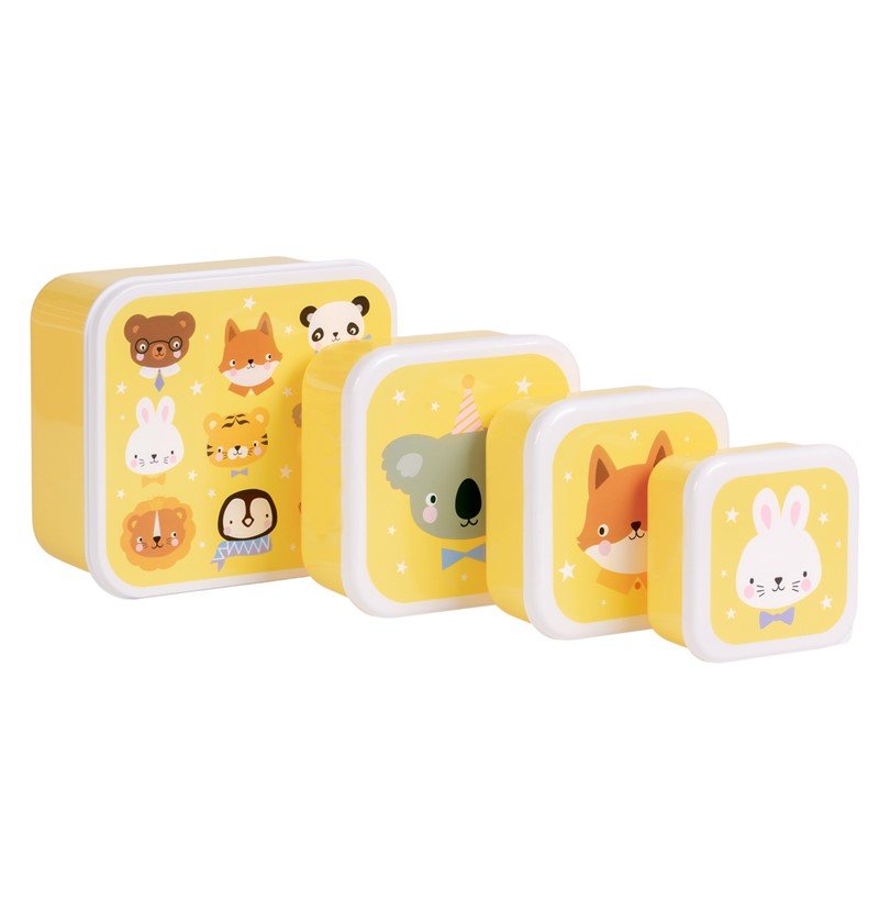 4 Cajitas de almuerzo Animales - MINI MUNDO