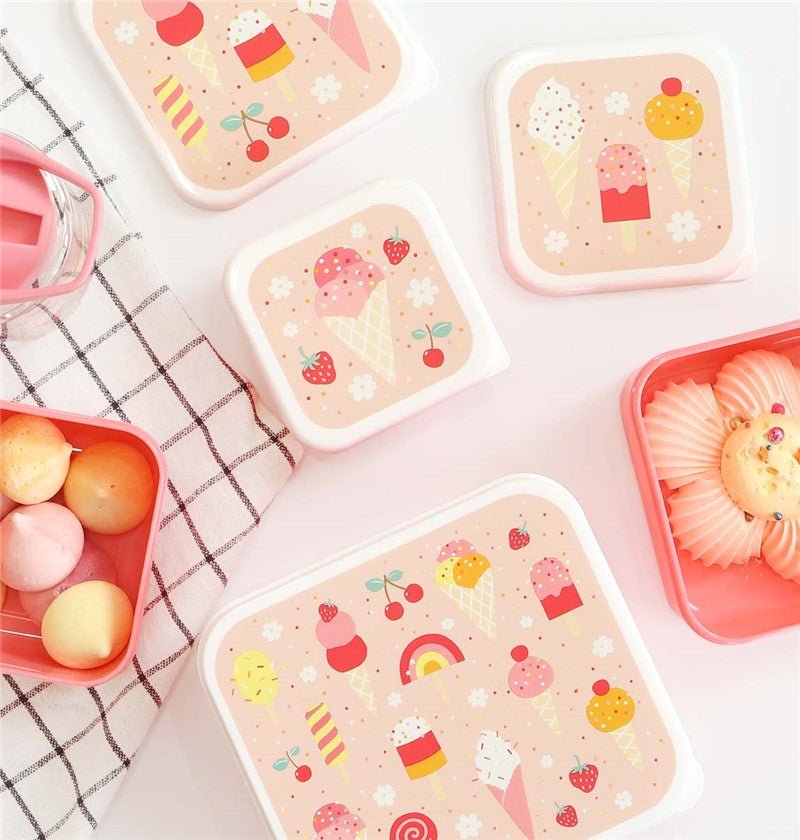 4 Cajitas de almuerzo Helado - MINI MUNDO