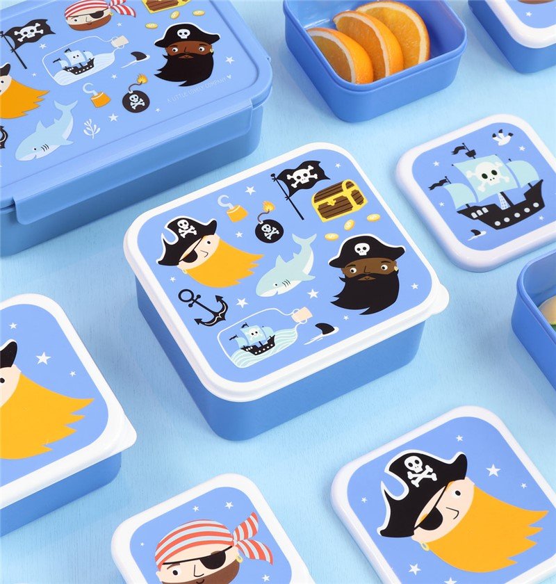 4 Cajitas de almuerzo Piratas - MINI MUNDO
