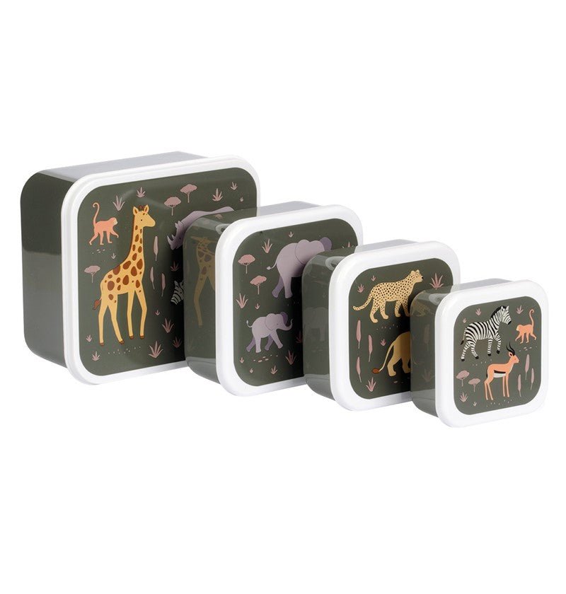4 Cajitas de almuerzo Savanna - MINI MUNDO