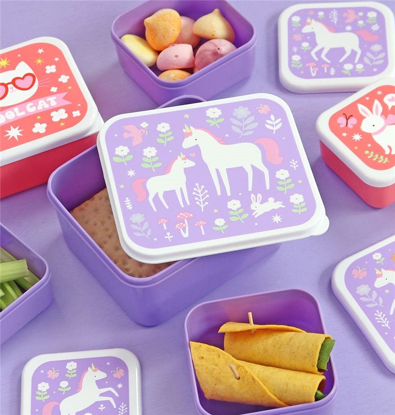 4 Cajitas de almuerzo Unicorn Dreams - MINI MUNDO