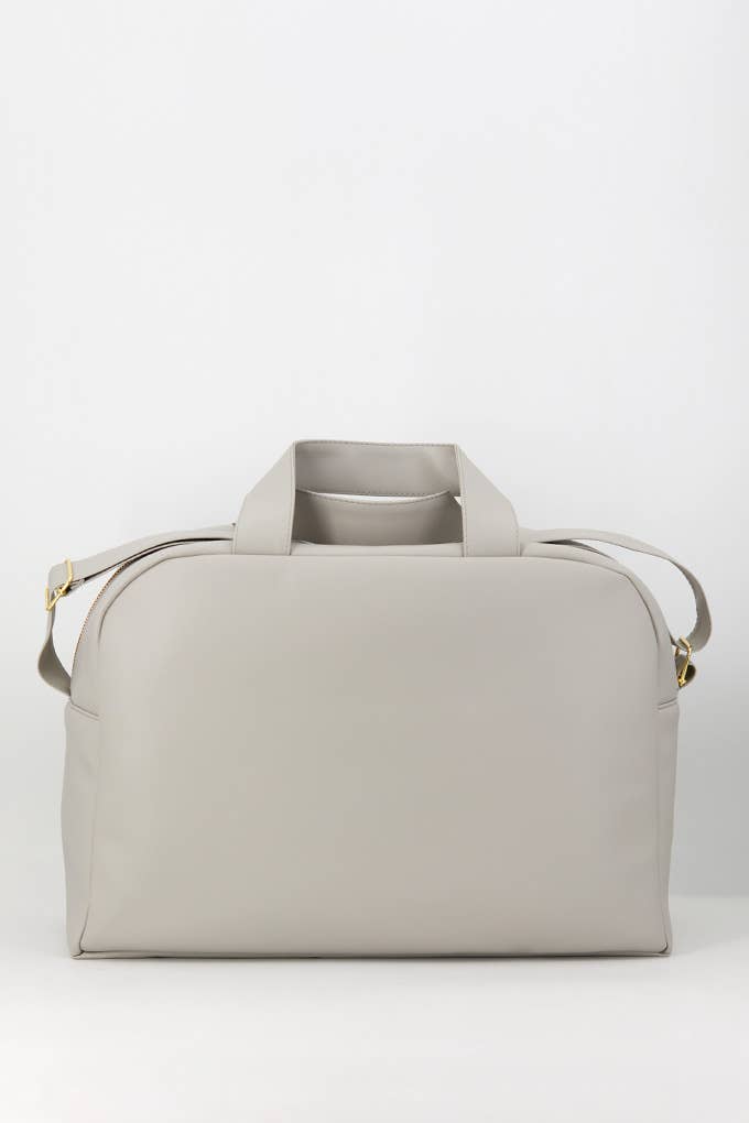 Bolso de maternidad de piel sintética - gris - MINI MUNDO