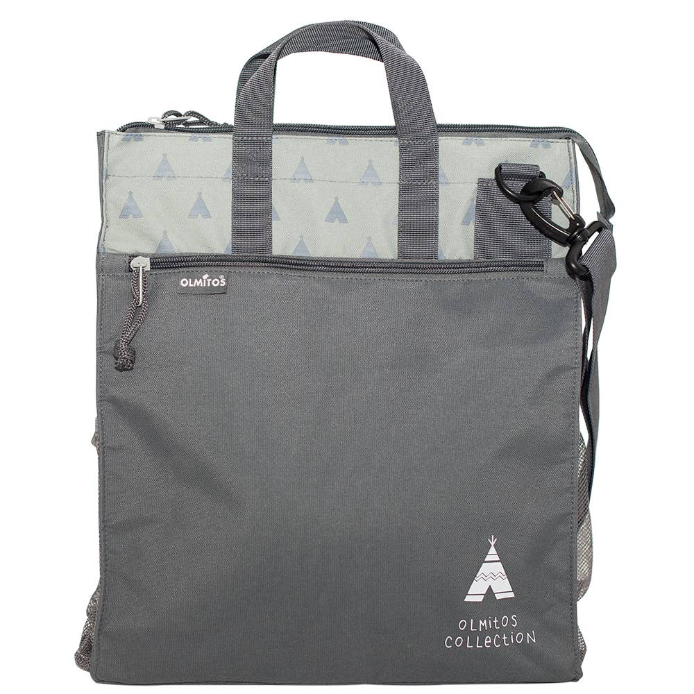 Bolso para pañales. Azul, dibujo Tipi. (Olmitos) - MINI MUNDO