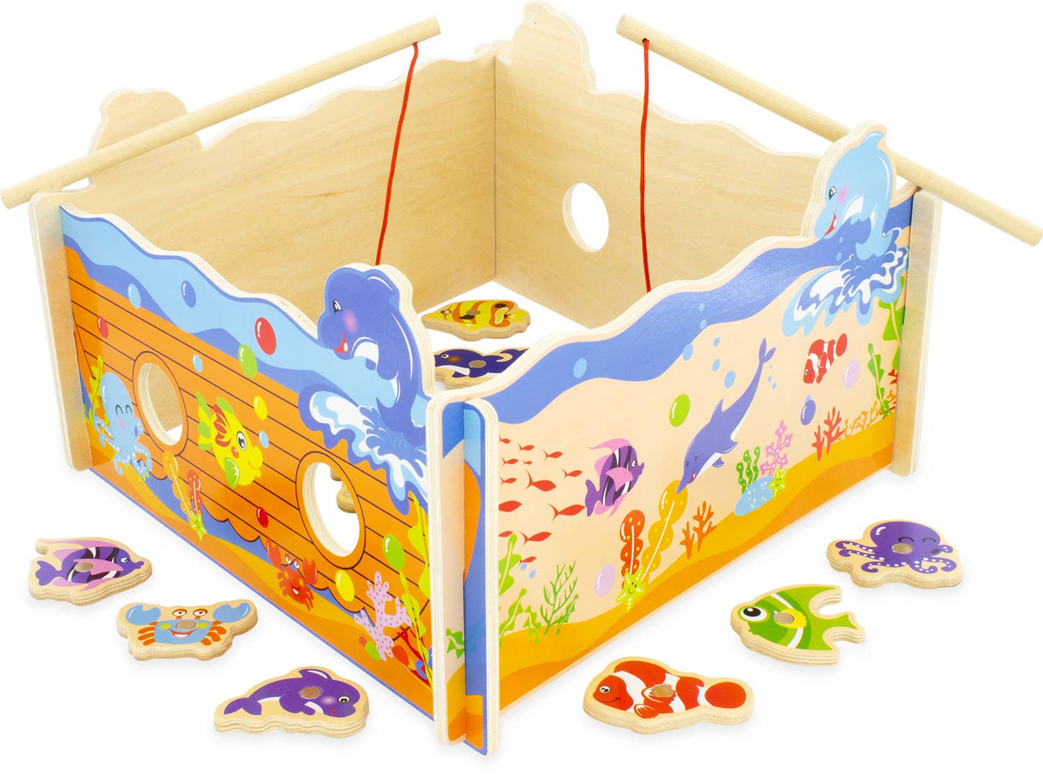 Juego de pesca - Animales marinos - MINI MUNDO