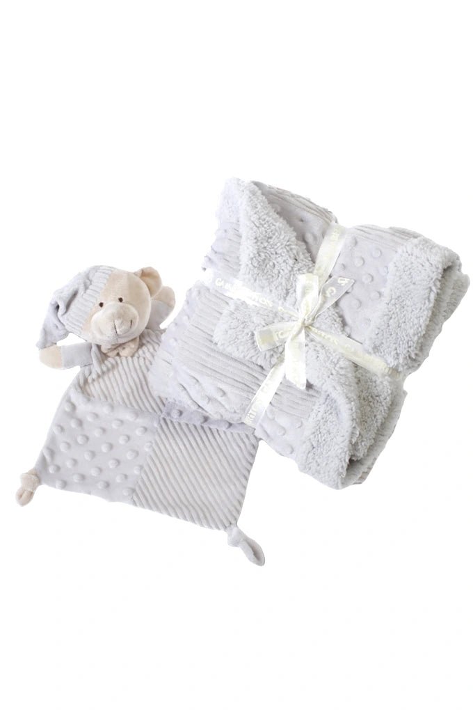 Manta bebe borreguito + doudou oso - MINI MUNDO