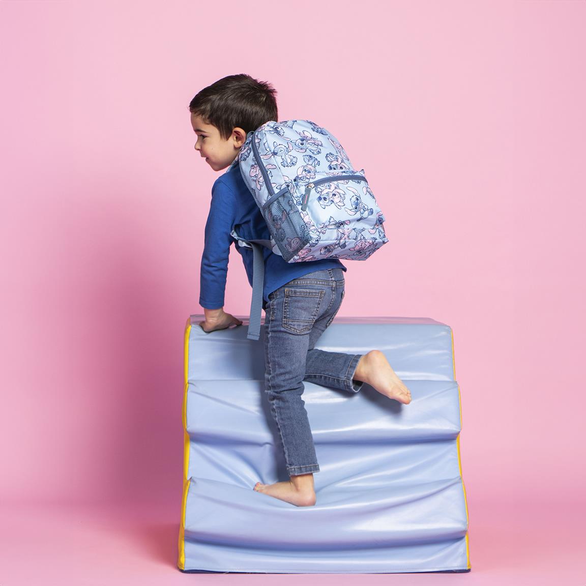 Mochila Infantil Stitch Azul - MINI MUNDO