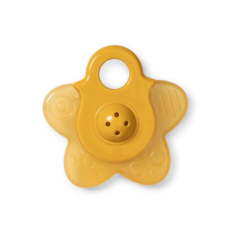 Mordedor De Adua Con Sonajero Mostaza - MINI MUNDO