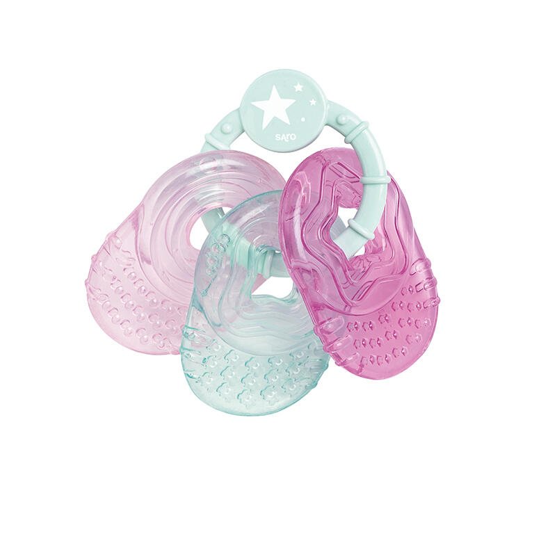 Mordedor de agua "Llaves" rosa - MINI MUNDO