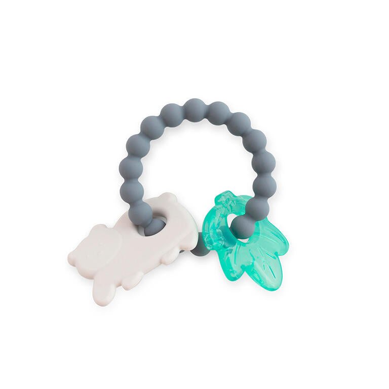 Mordedor de agua y silicona panda & hoja - MINI MUNDO