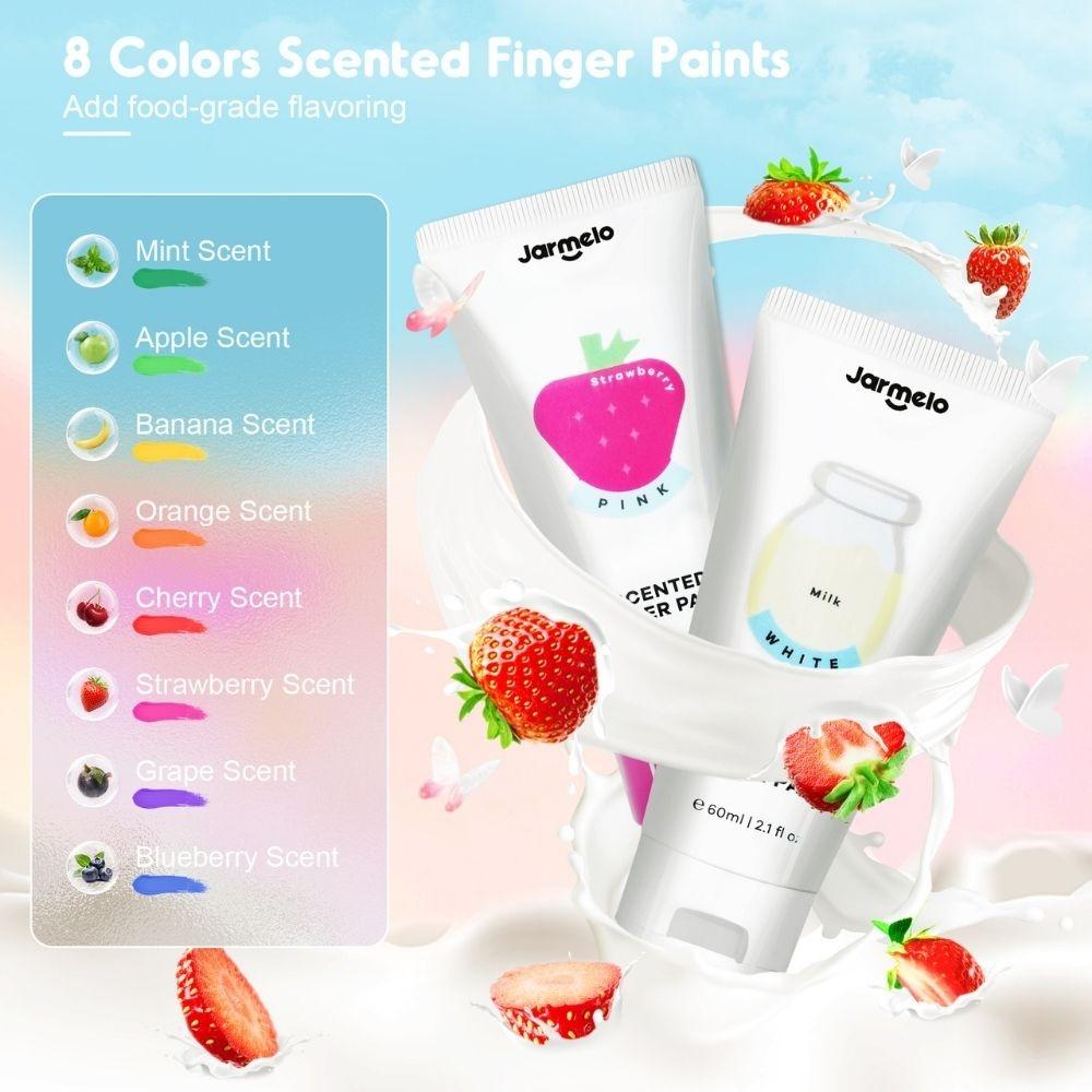 Pintura de dedos perfumada (12 ud.) - MINI MUNDO