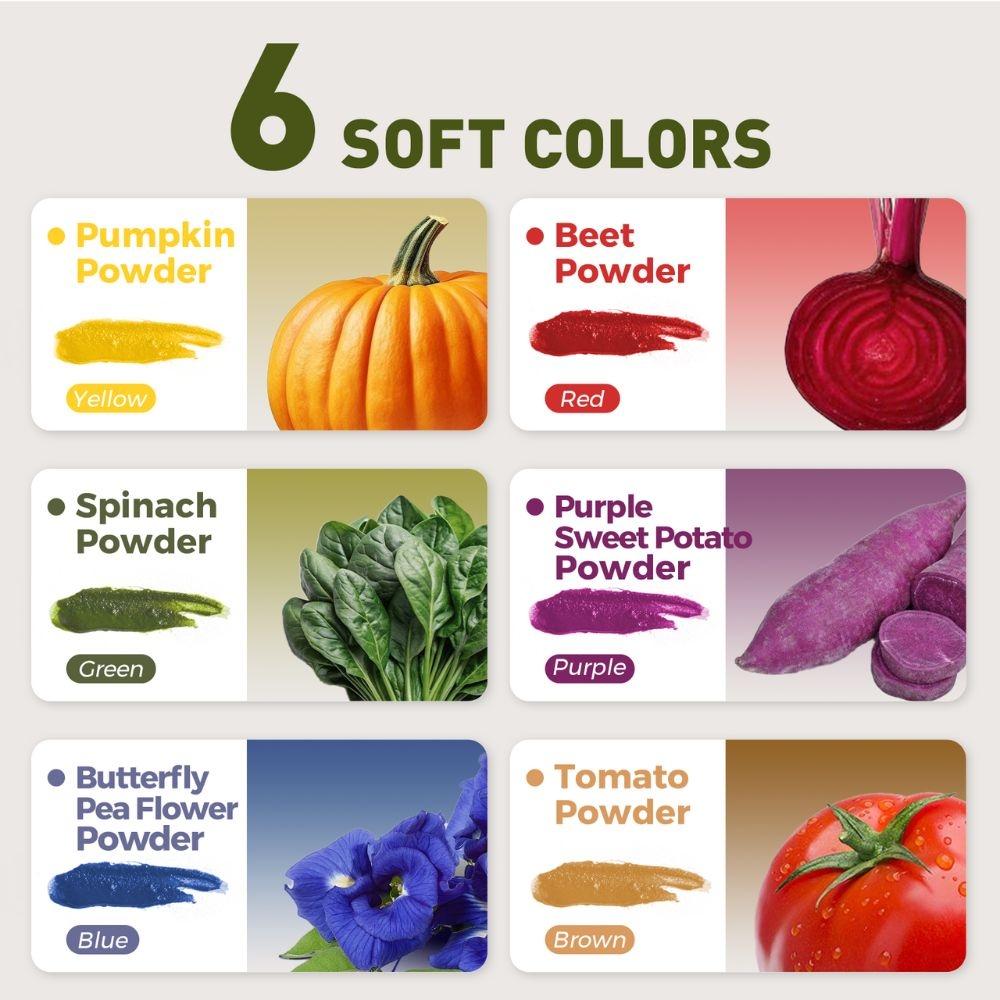 Pintura vegetal en polvo natural (6 colores) - MINI MUNDO