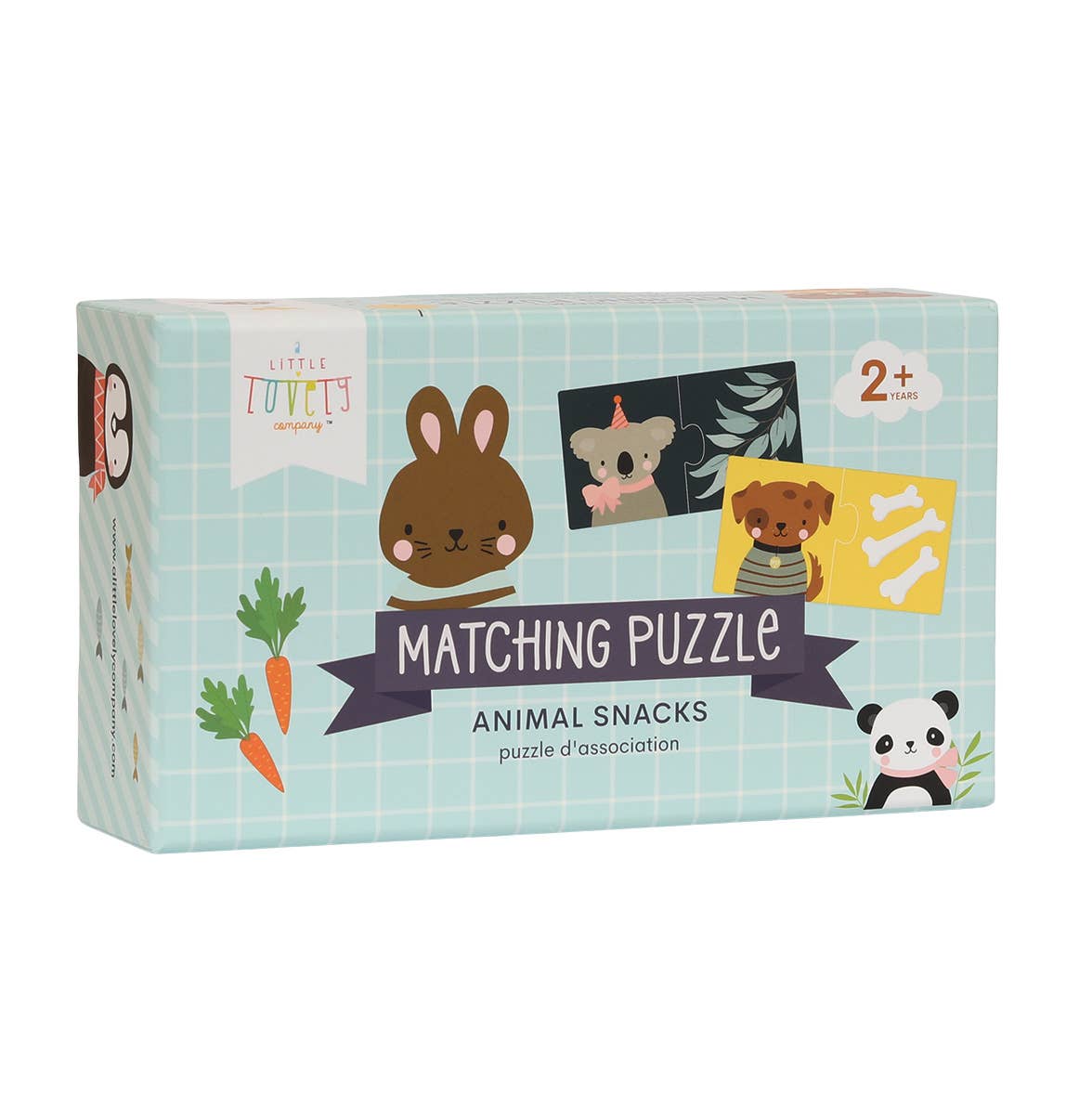 Puzzle asociativo - animales y comidas - MINI MUNDO