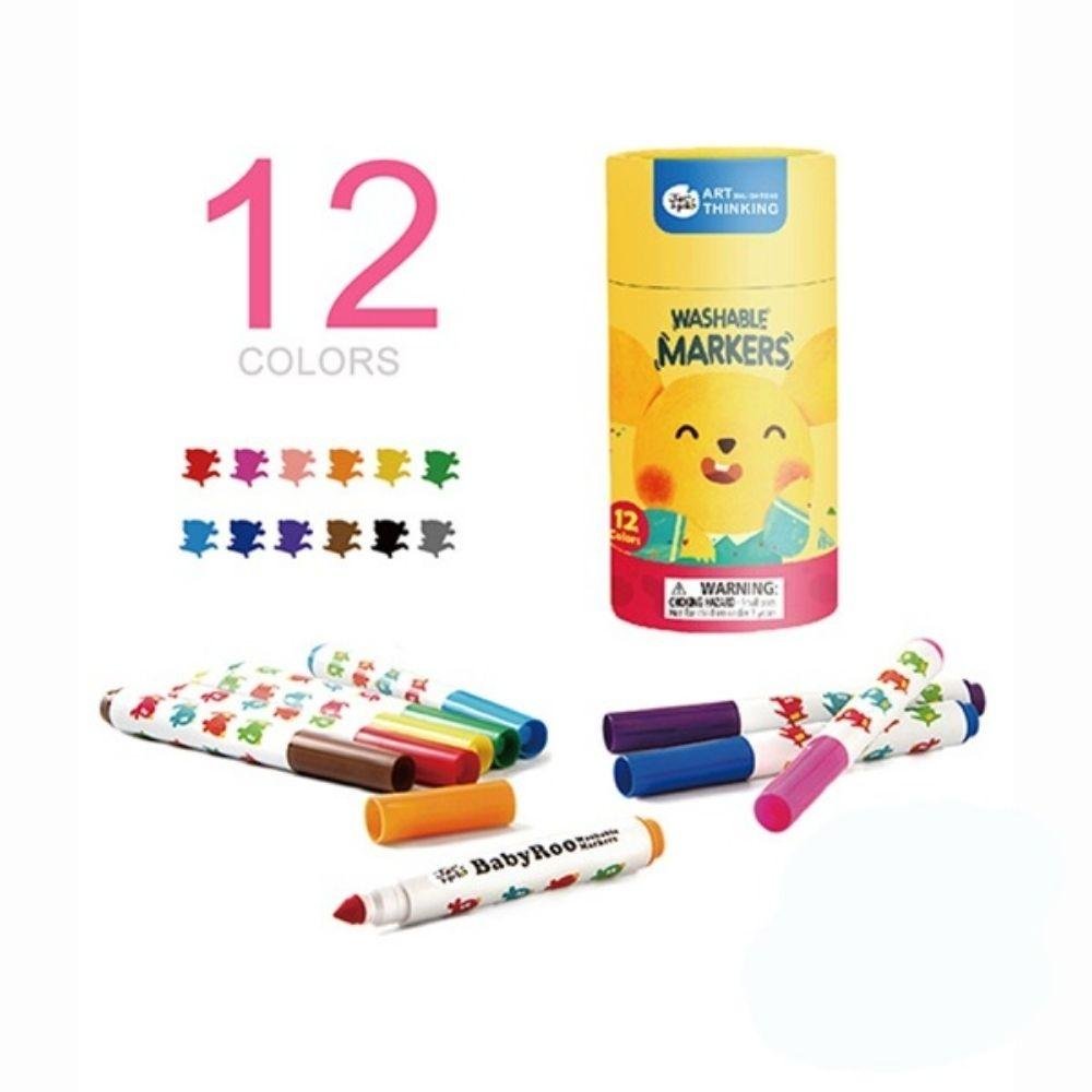 Rotuladores lavables (12 ud.) - MINI MUNDO