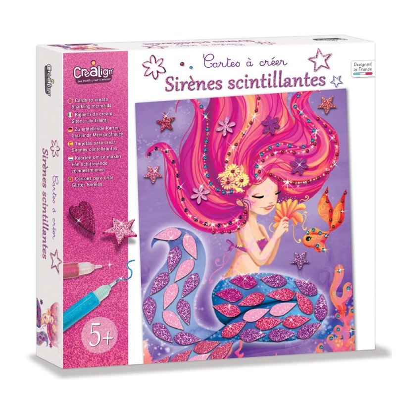 Tarjetas brillantes Sirenas - MINI MUNDO