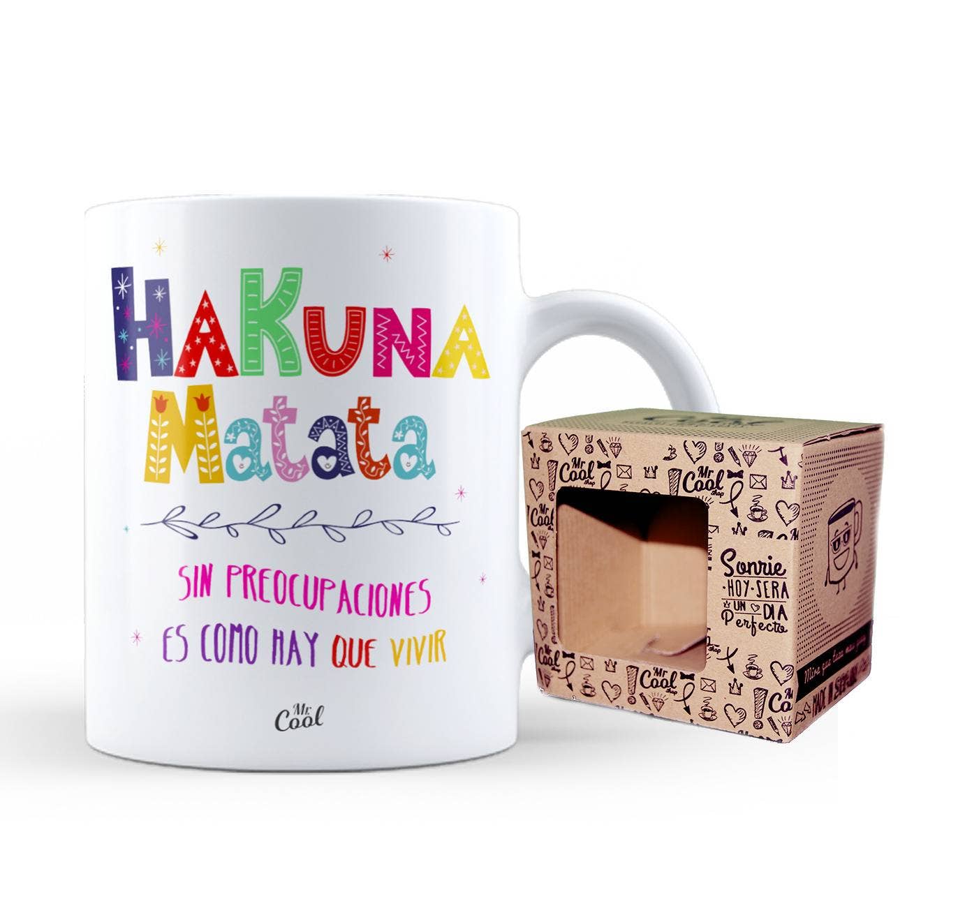 Taza - Hakuna Matata sin preocupaciones es como hay - MINI MUNDO