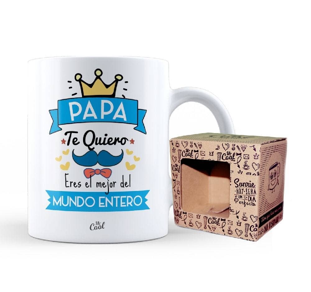 Taza – Papa te quiero eres el mejor del mundo entero - MINI MUNDO