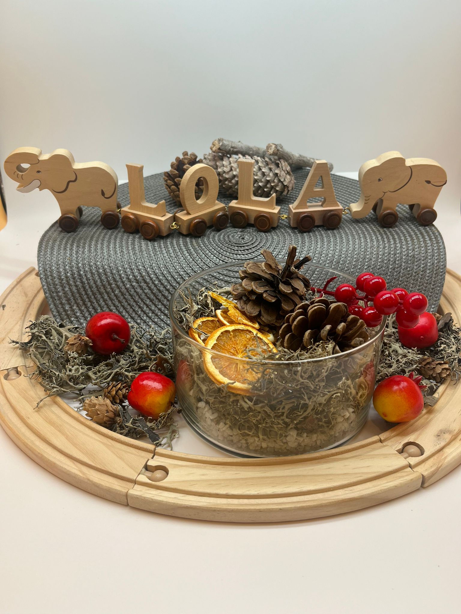 Tren de madera Personalizado - MINI MUNDO