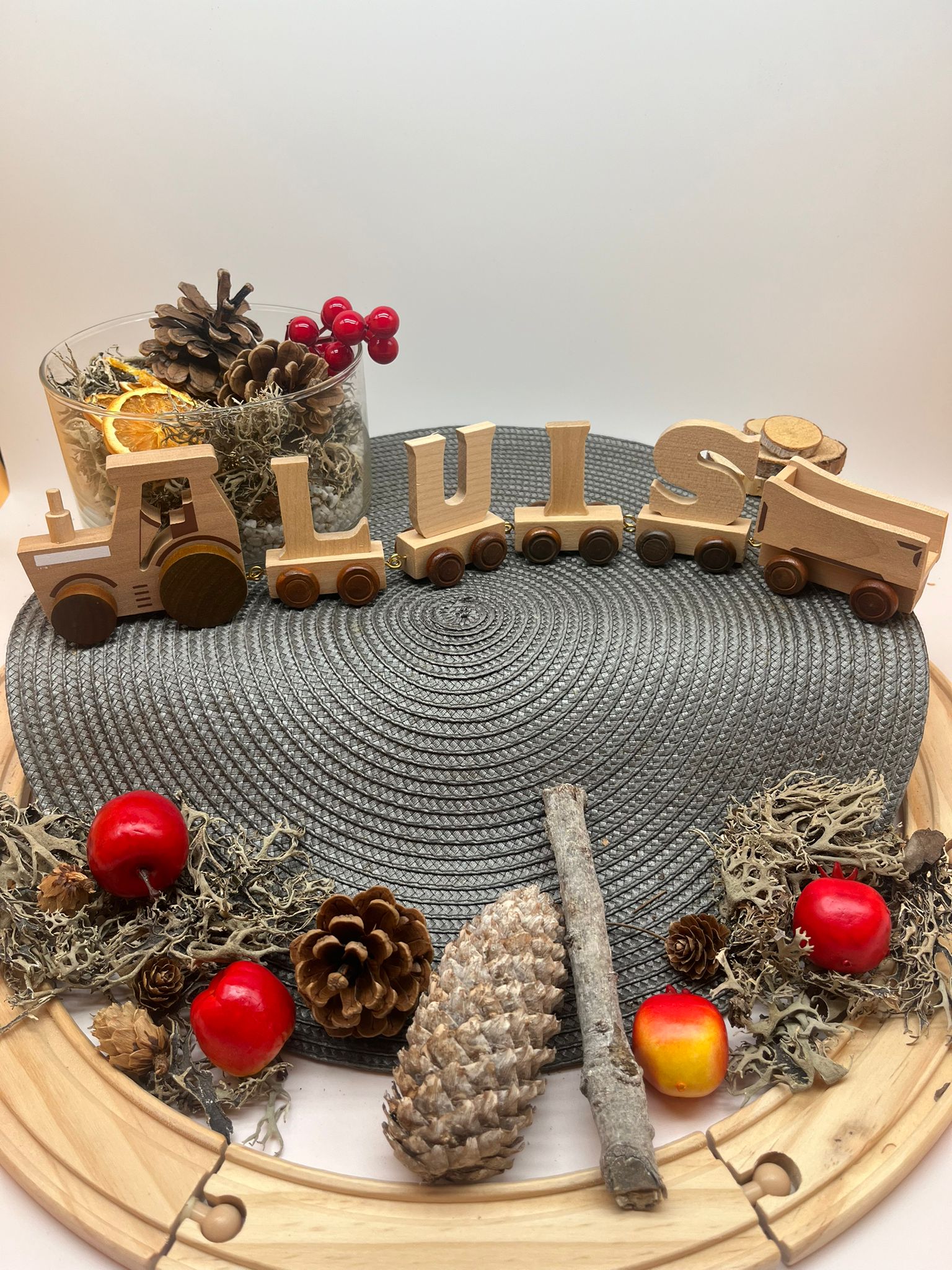 Tren de madera Personalizado - MINI MUNDO